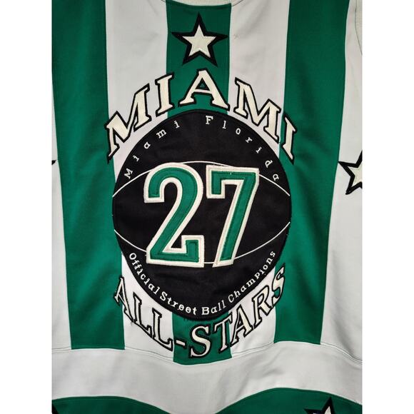 🔥 Miami Florida Allstars #27 Street Ball Jersey – Green/White – Size 52 – Great - Picture 7 of 12